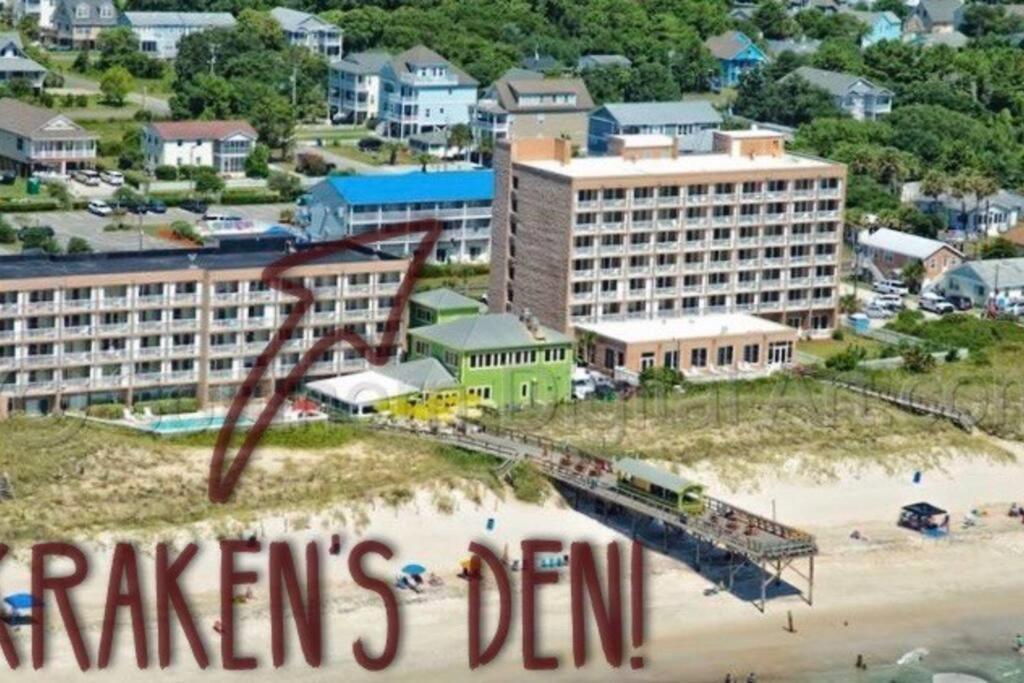 Ferienwohnung Kraken'S Den * Oceanview * Steps To Ocean * Pool Carolina Beach Exterior foto