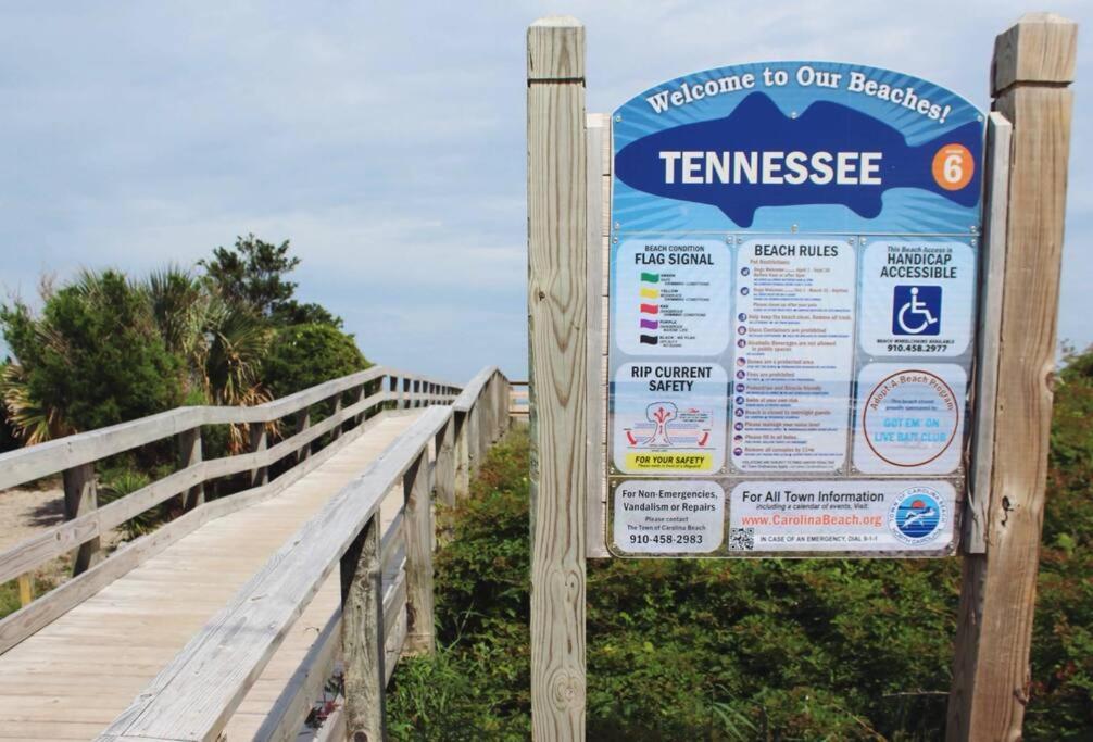 Ferienwohnung Kraken'S Den * Oceanview * Steps To Ocean * Pool Carolina Beach Exterior foto